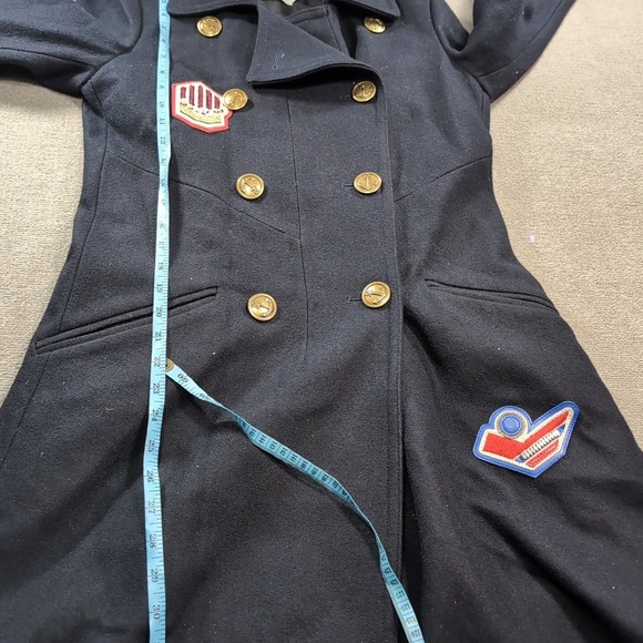 Coach Womens‎ 1941 Naval Officer Pea Coat Navy Blue Double Breasted Patch Size 0 - Picture 5 of 12